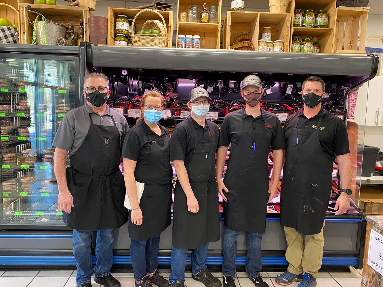 Team photo of the meat specialists at Summit Meats in Saskatoon