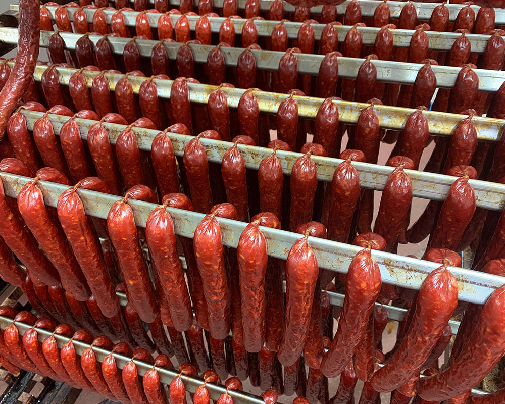 Cart of Moose Sausage from Summit Meats in Saskatoon | Custom Processing
